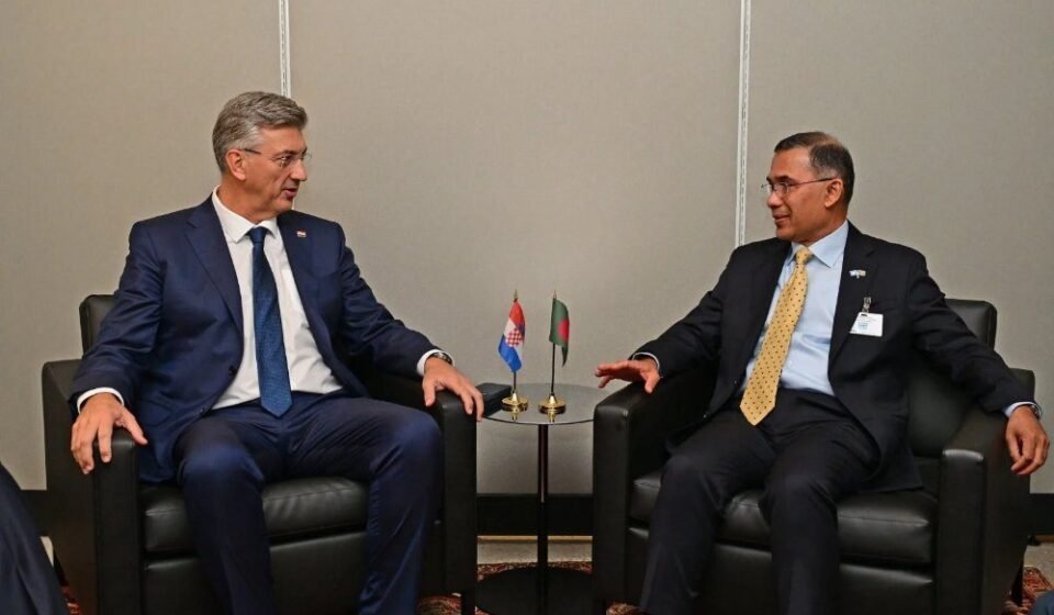 Tarique Rahman holds bilateral meeting with Croatian prime minister at UN
