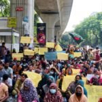 Recommended primary teacher candidates stage sit-in at Shahbagh demanding appointment letters