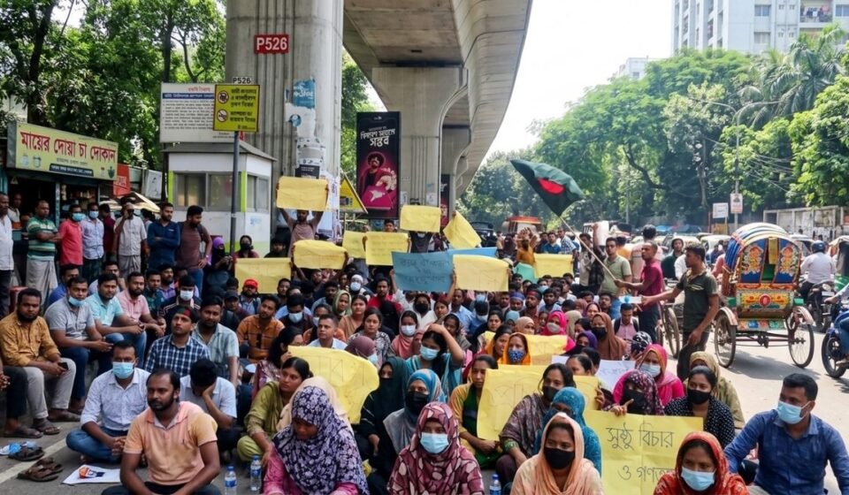 Recommended primary teacher candidates stage sit-in at Shahbagh demanding appointment letters