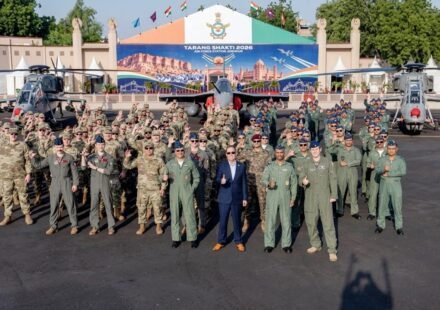 Six F-35s land in Jodhpur, along with over 200 US airmen