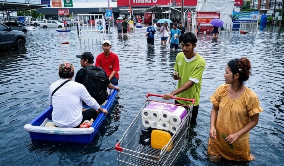 থাইল্যান্ডে টানা বৃষ্টির বন্যায় প্রাণ গেল ৮ জনের