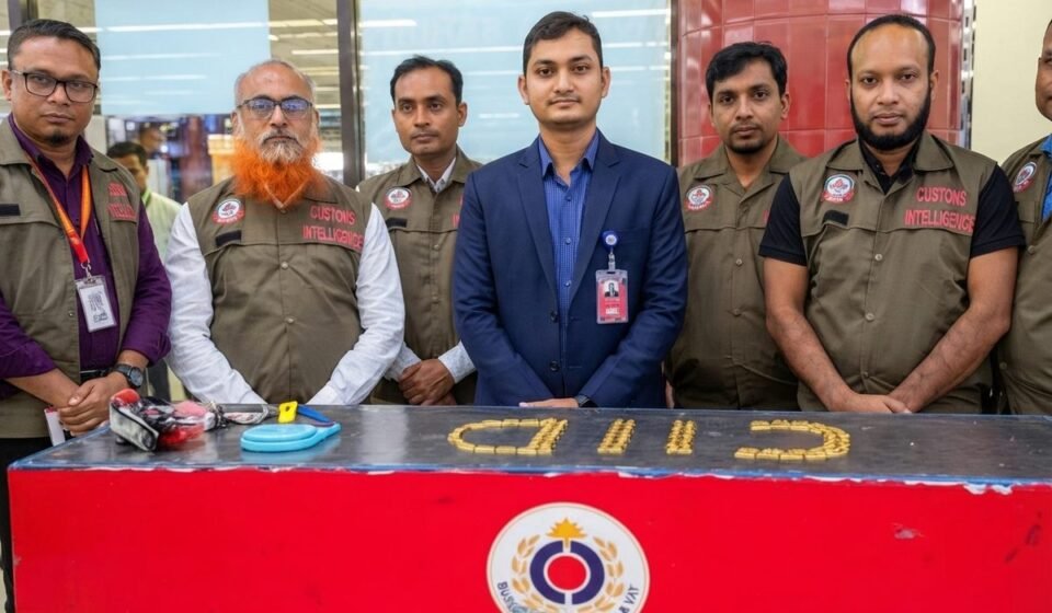 80 gold bars inside shoes, two cabin crew caught at Shahjalal