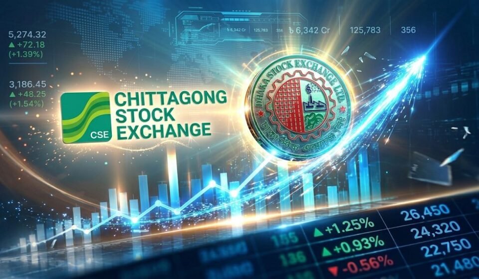 সপ্তাহের শেষ দিনে সূচকের ঊর্ধ্বগতিতে দুই পুঁজিবাজারে লেনদেন শুরু