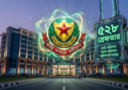 ডিএমপির এক দিনের অভিযানে রাজধানীতে ৫২৮ জন গ্রেফতার, মামলা ৫৩টি
