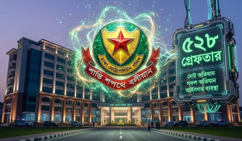 ডিএমপির এক দিনের অভিযানে রাজধানীতে ৫২৮ জন গ্রেফতার, মামলা ৫৩টি
