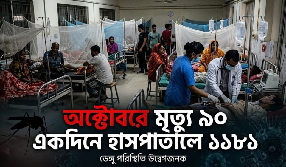 অক্টোবরেই ডেঙ্গুতে মৃত্যু ৯০, একদিনে হাসপাতালে ভর্তি ১ হাজার ১৮১