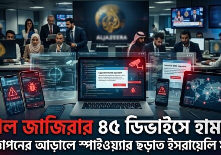আল জাজিরার ৪৫ ডিভাইসে হামলা, বিজ্ঞাপনের আড়ালে স্পাইওয়্যার ছড়াত ইসরায়েলি ফার্ম