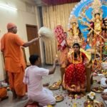 Kumari Puja held at Ramakrishna Mission to the sound of conch shells and ululation, thousands of visitors throng in Habiganj