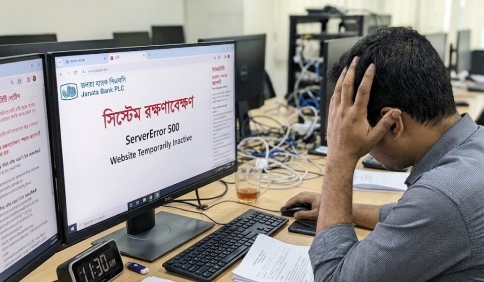 দুই জায়গায় স্প্যাম, বেলা সাড়ে ১১টা পর্যন্ত সচল হয়নি জনতা ব্যাংকের ওয়েবসাইট