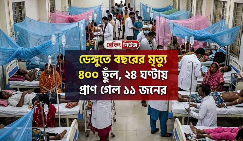 ডেঙ্গুতে বছরের মৃত্যু ৪০০ ছুঁল, ২৪ ঘণ্টায় প্রাণ গেল ১১ জনের