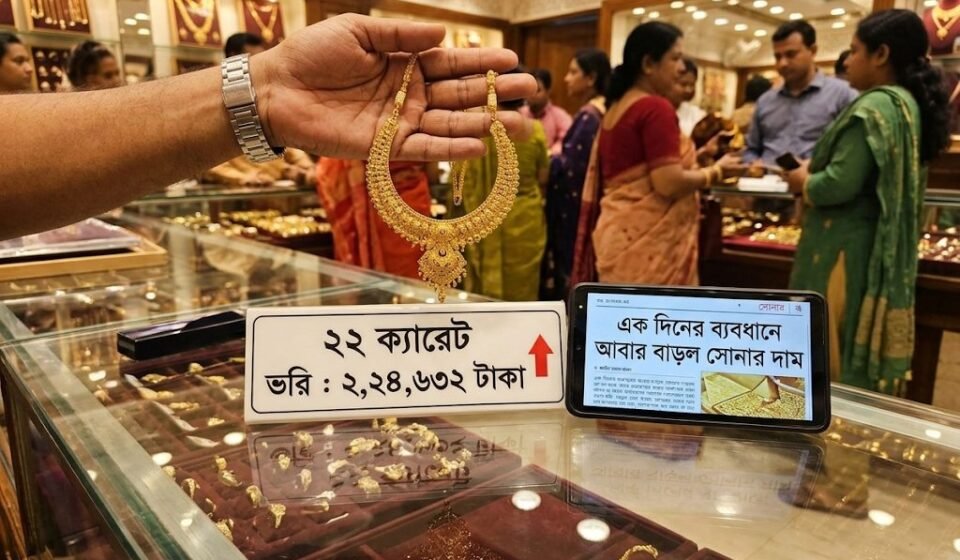 Gold price rises again a day later, 22-carat bhori now Tk 2,24,632