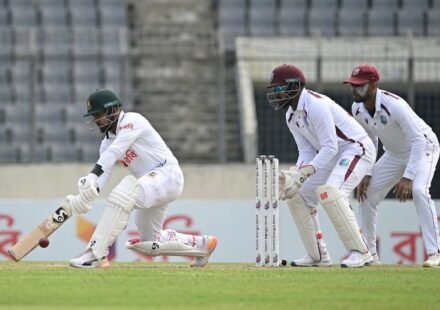Collapse after Sadman's century as Bangladesh lose last seven wickets for 51 to be all out for 272